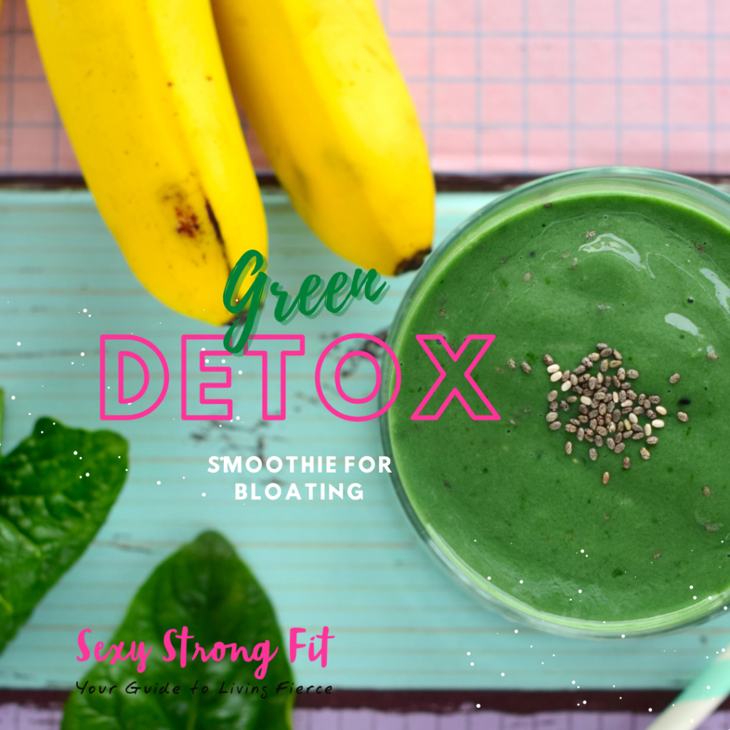 green detox smoothie for bloating