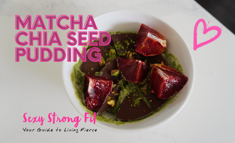 Matcha Chia Seed Pudding With Chocolate & Pistachios