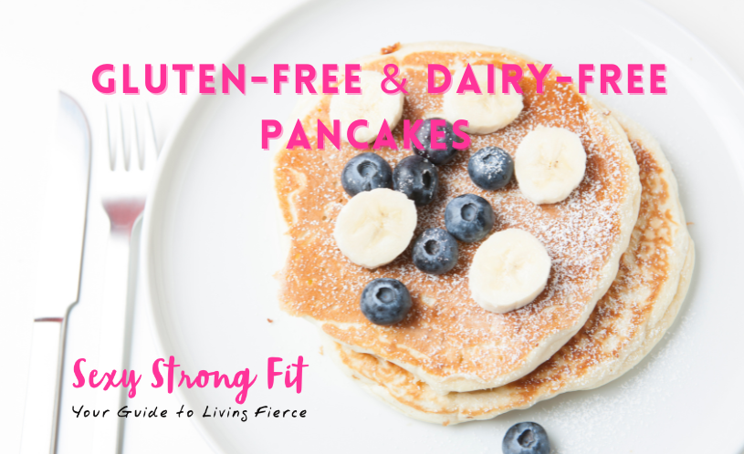Banana Blueberry Gluten Free & Dairy Free Pancakes